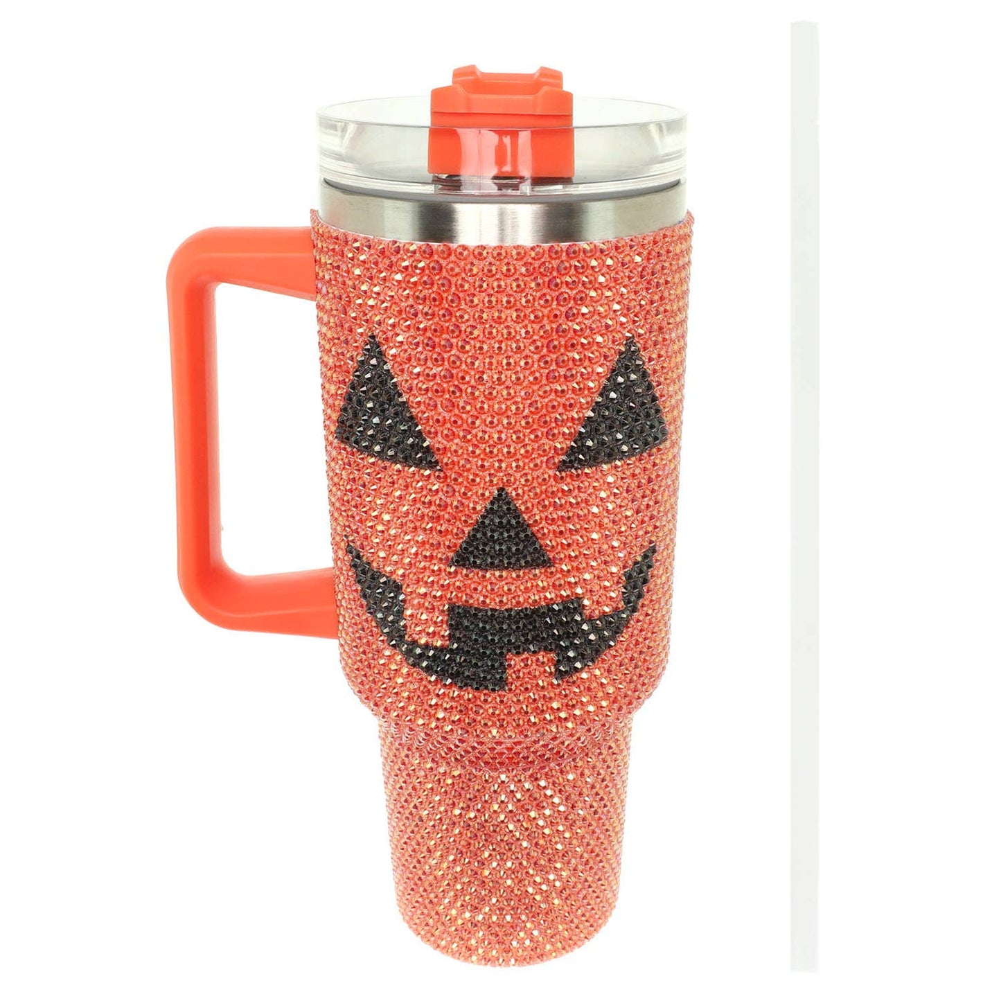 Rhinestone Pumpkin Tumbler