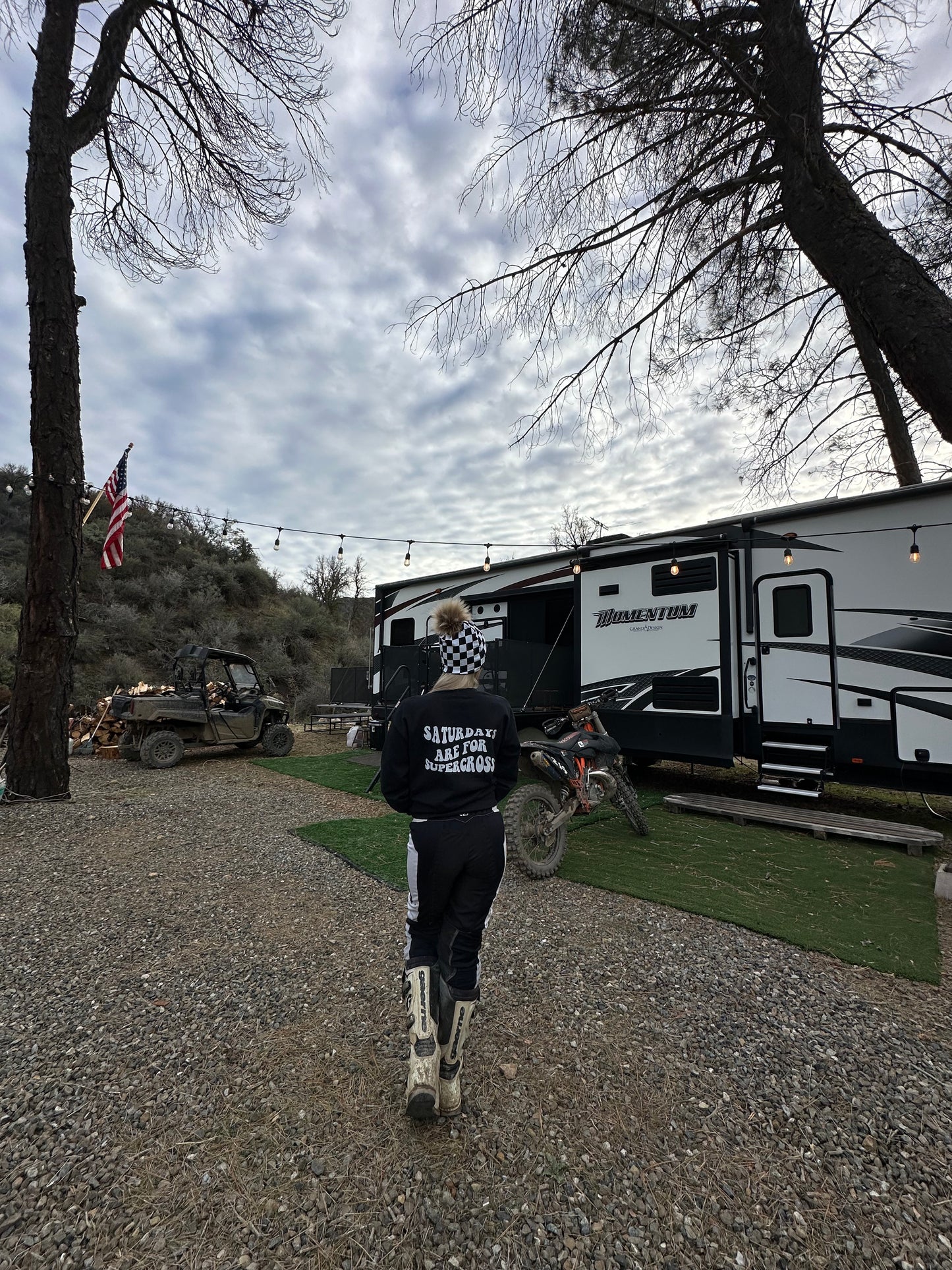 Saturdays Are For Supercross Crewneck