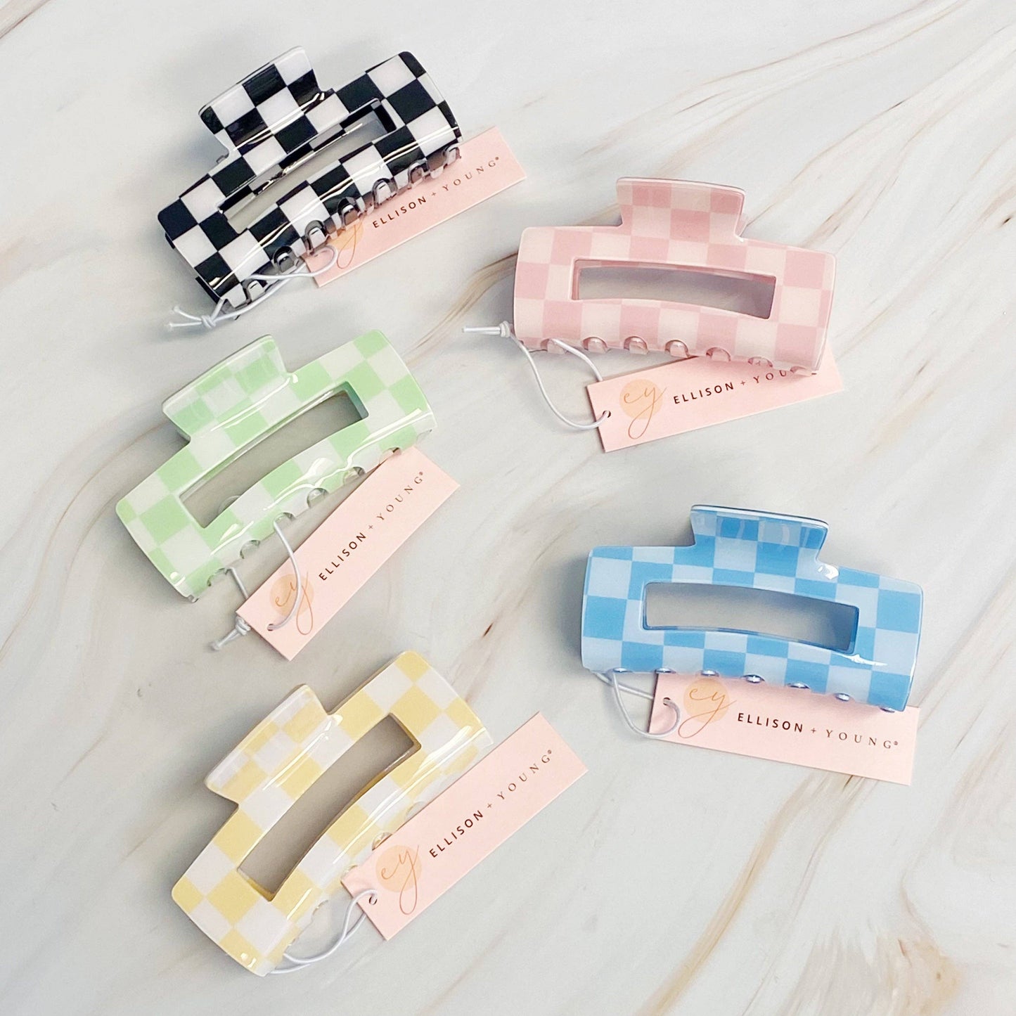 Checkerd Hair Clip
