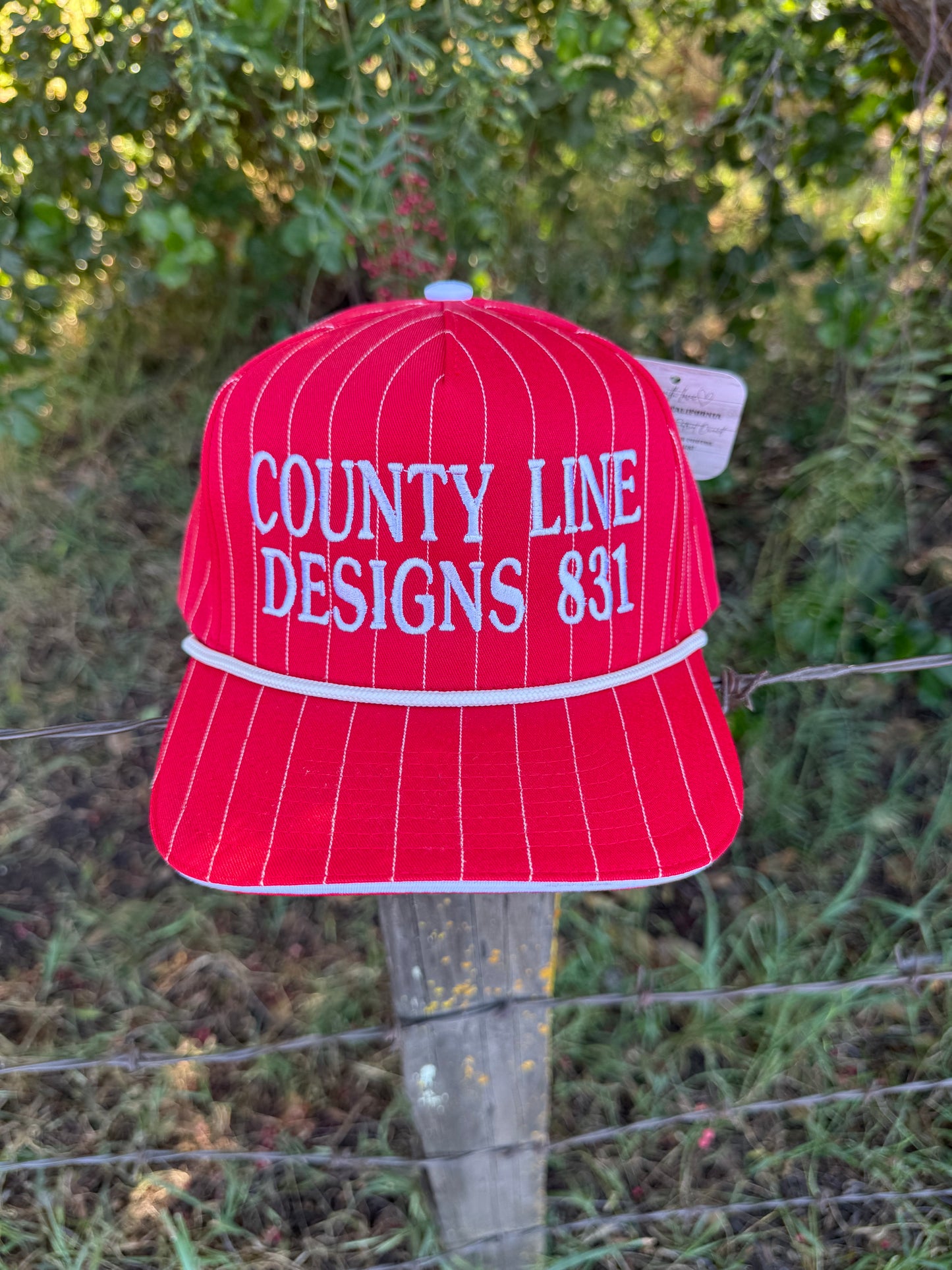 CLD831 Red Pinstripe Snapback