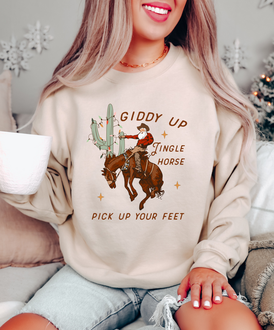 Saddle Bronc Santa Crewneck