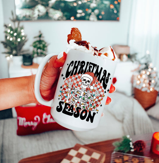 Christmas Season Skeleton Mug