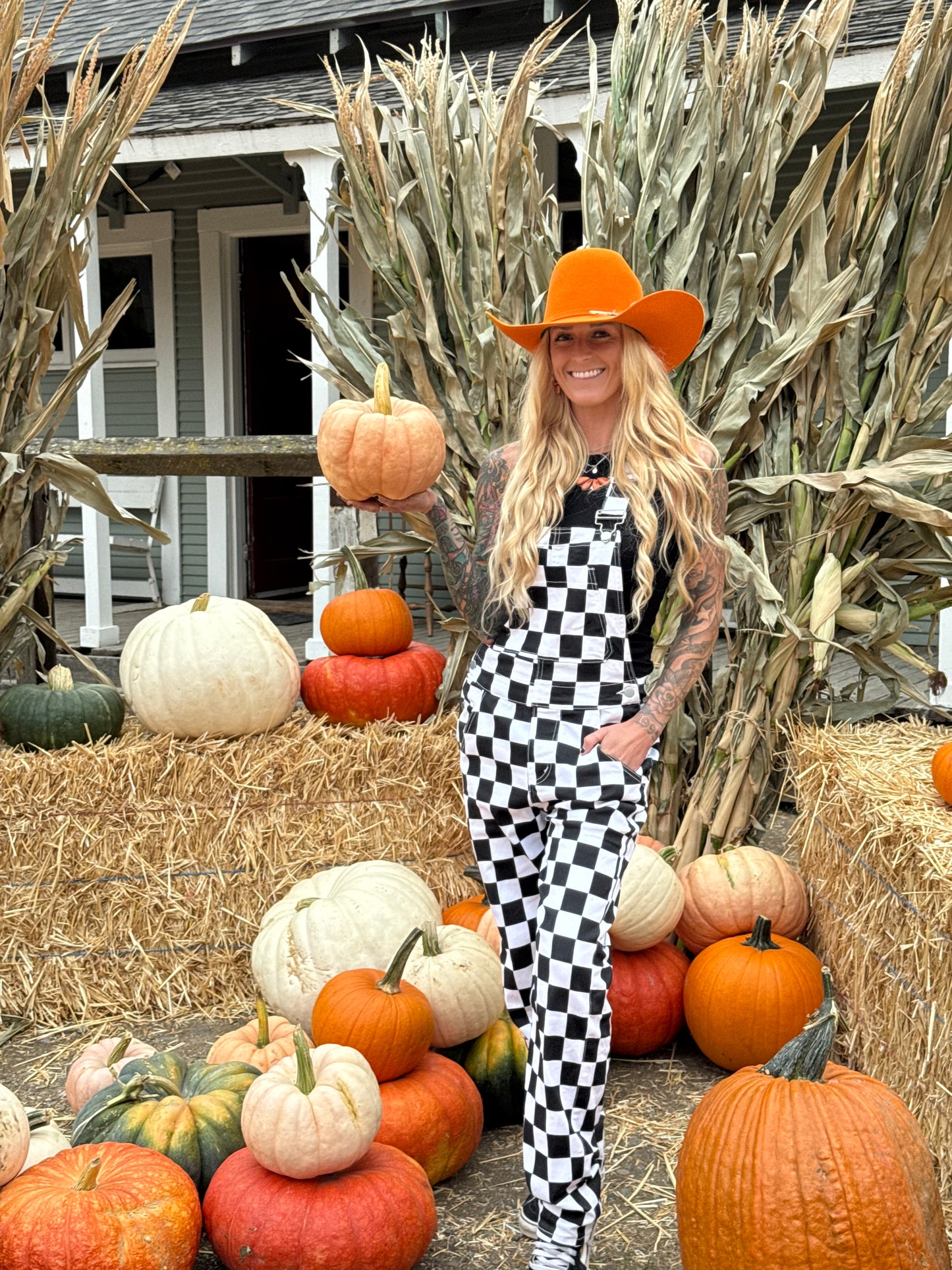 Checkered Overalls