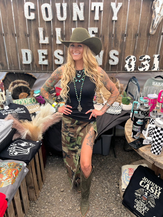 Camo Cargo Skirt