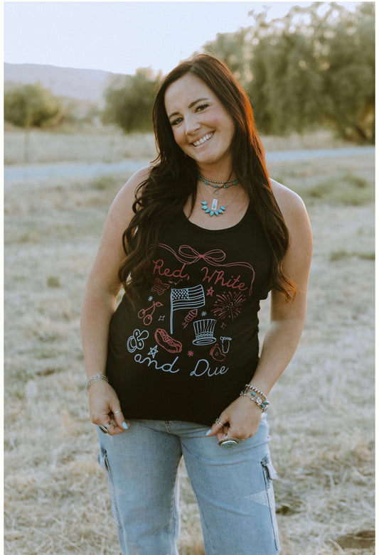 Red, White & Due Tank