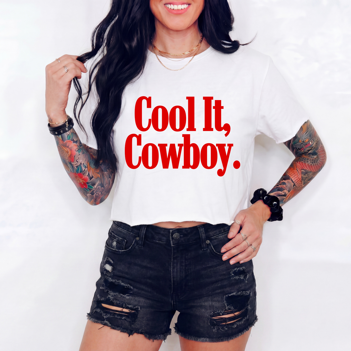 Cool It Cowboy Crop Top