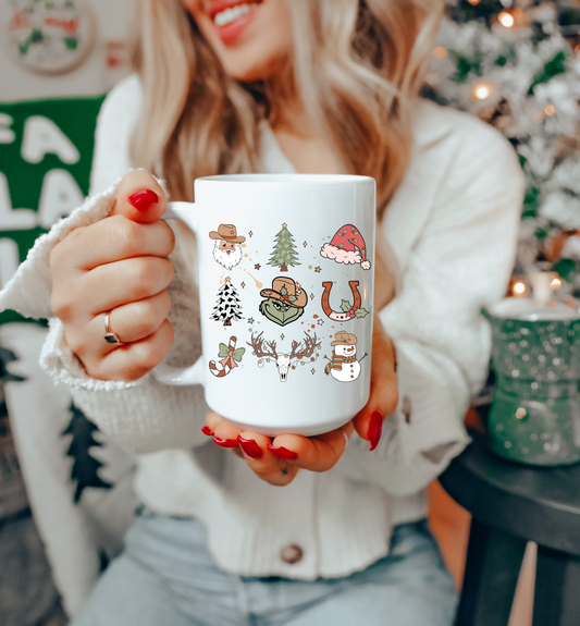 Western Christmas Mug