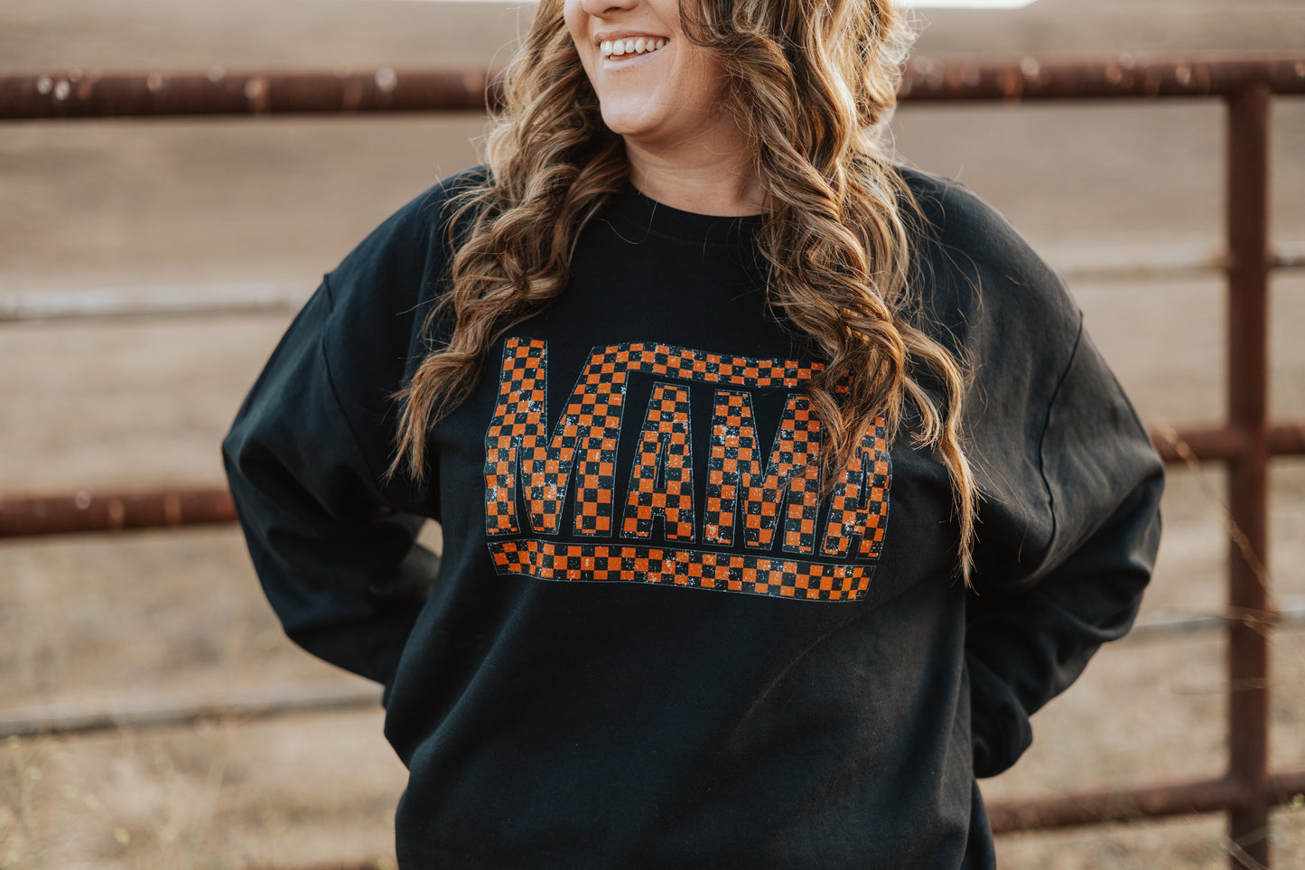 Checkered Mama Crewneck