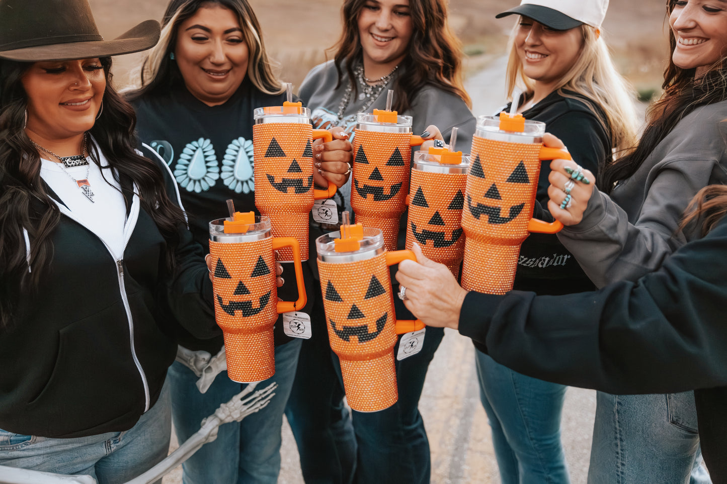 Rhinestone Pumpkin Tumbler