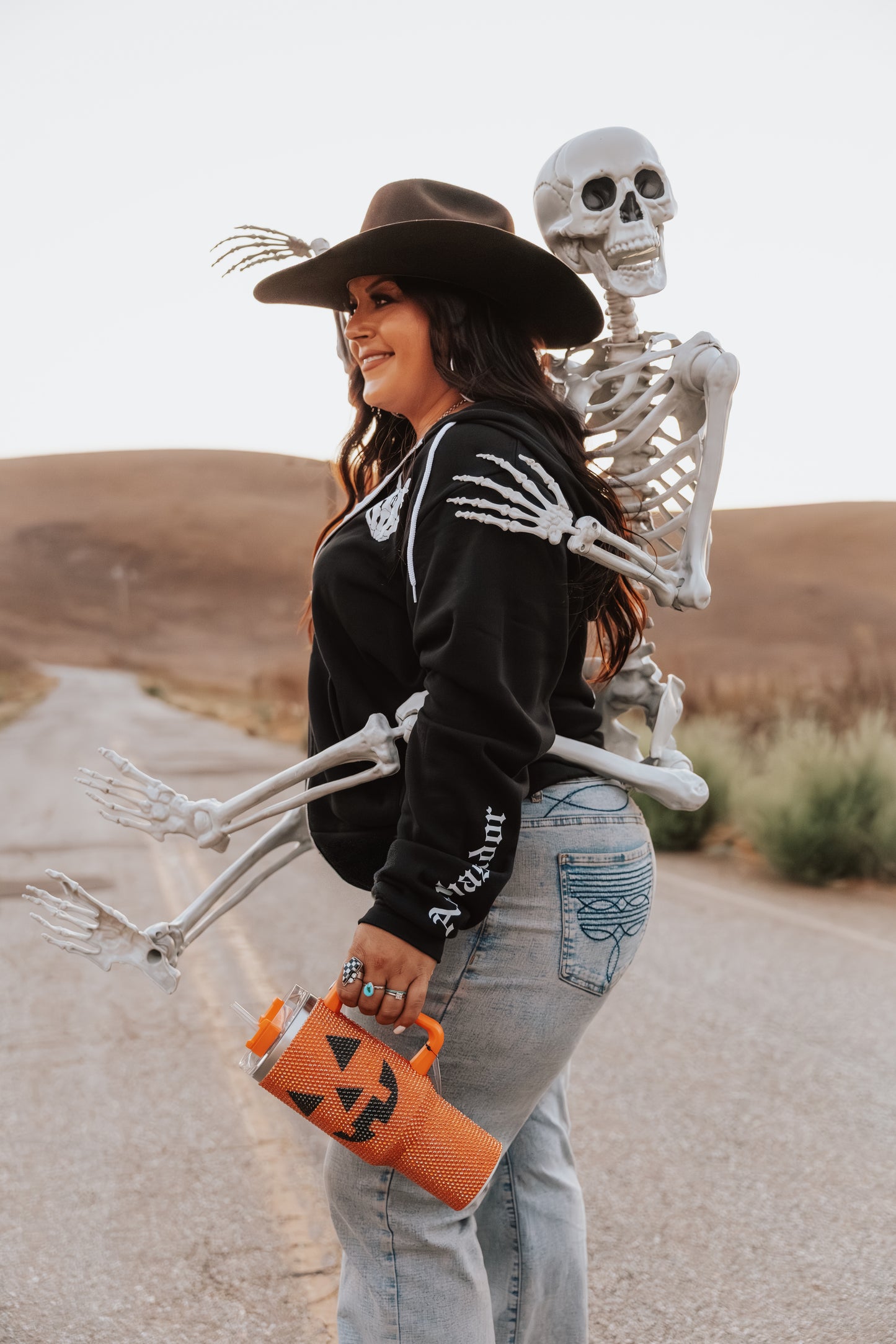 Rhinestone Pumpkin Tumbler