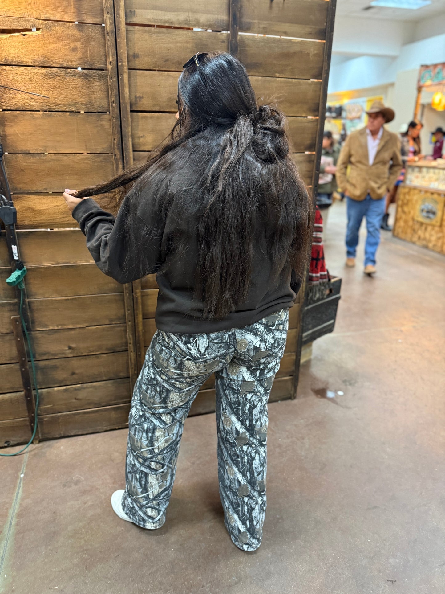 High Rise Camo Jeans