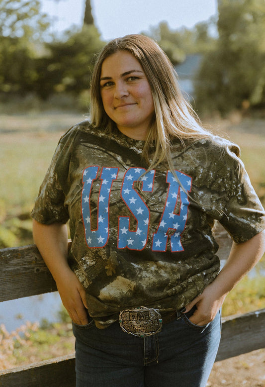 Camo USA Tee
