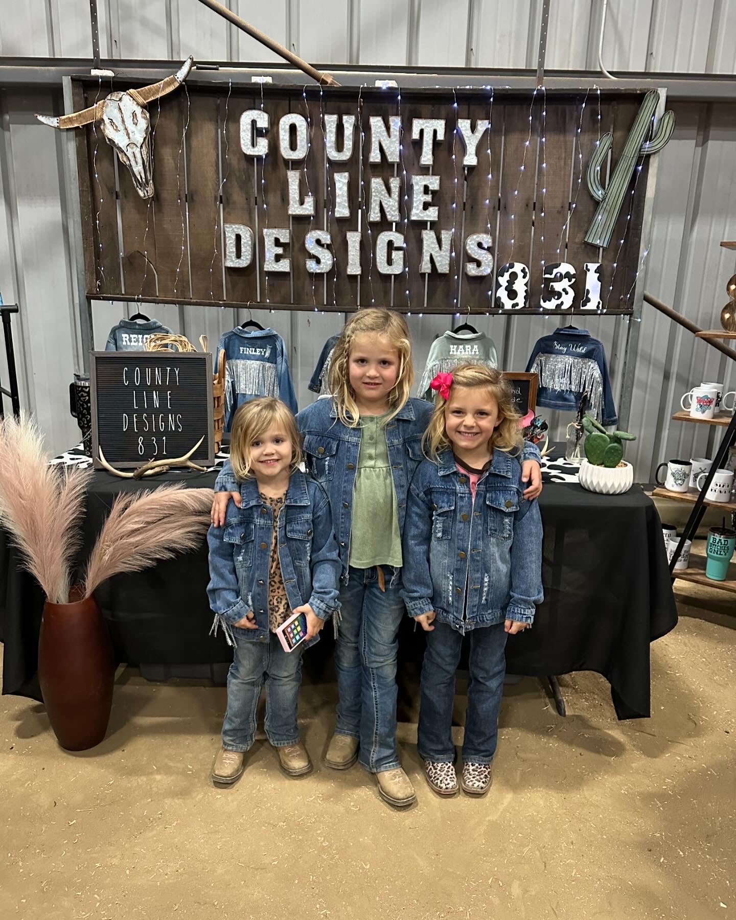 Girls Distressed Rhinestone Fringe Jean Jacket