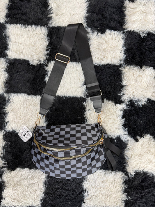 Grey Checkz Bum Bag
