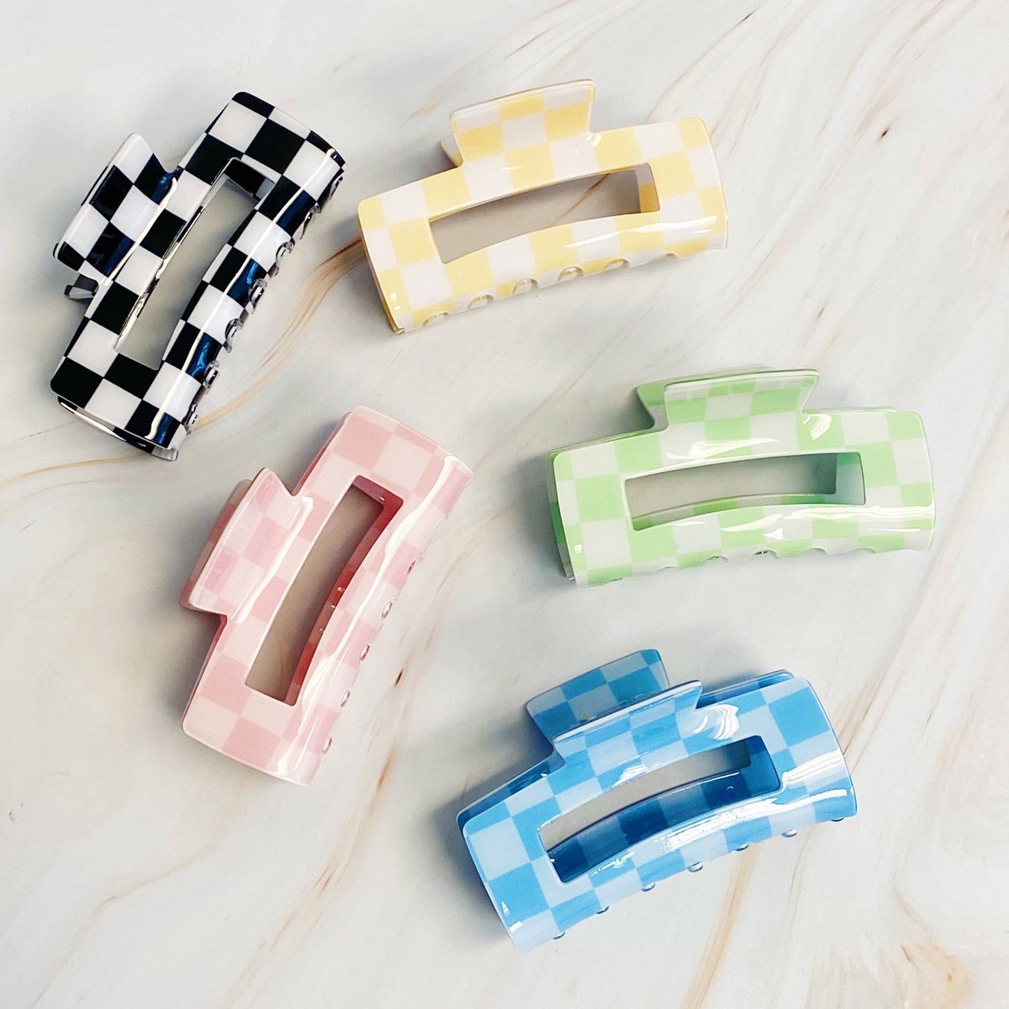 Checkerd Hair Clip