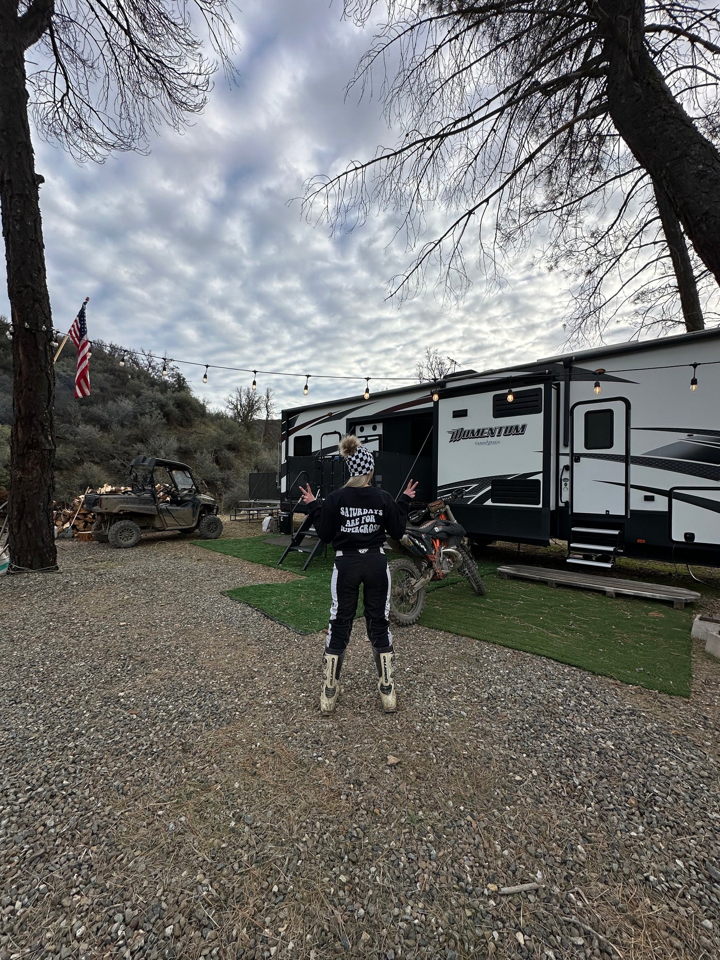 Saturdays Are For Supercross Crewneck