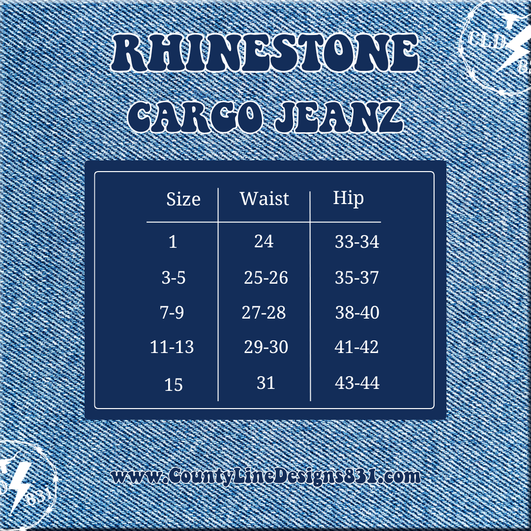 Rhinestone Cargo Jeans