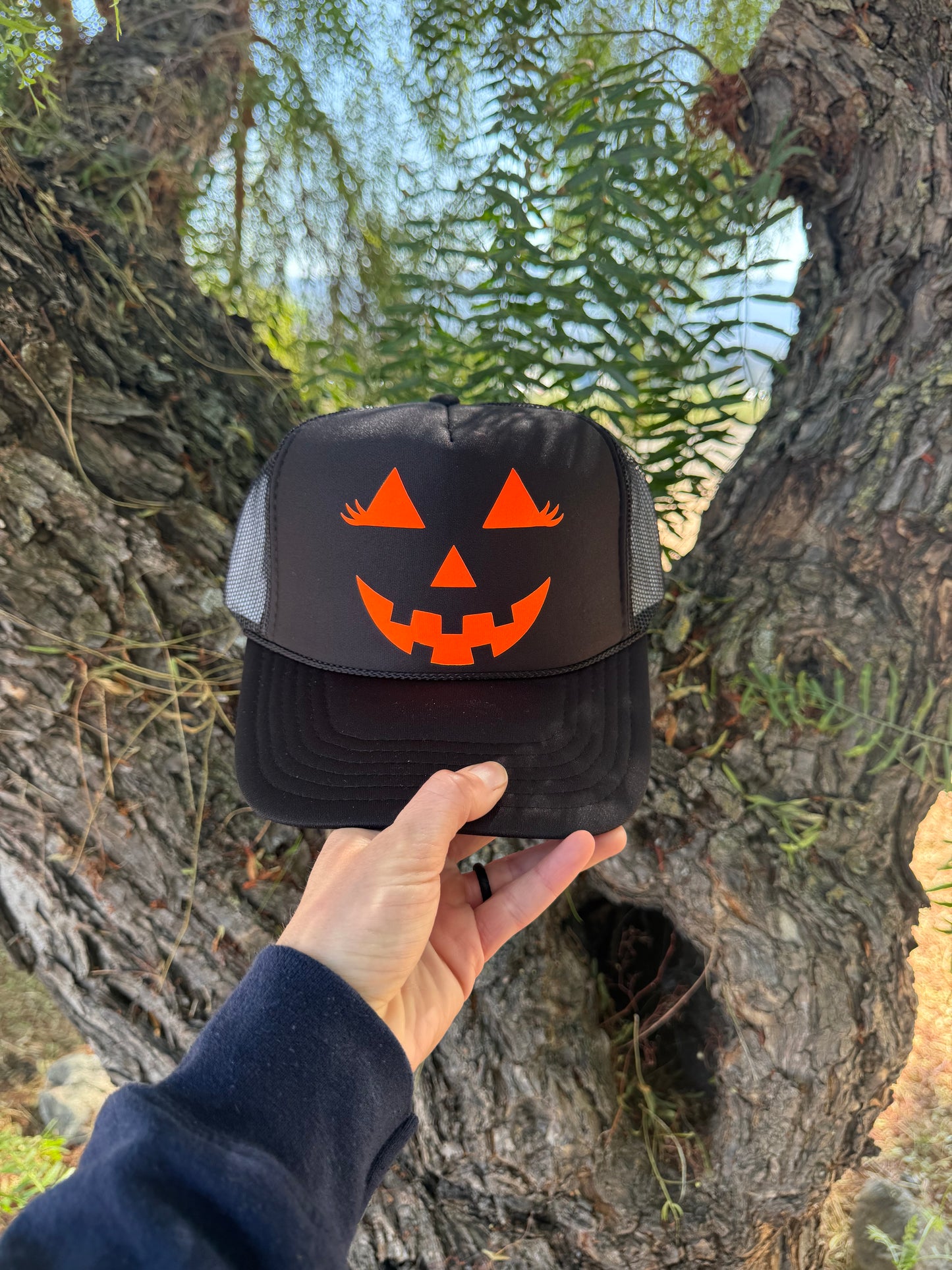 Black Pumpkin Face Snapback