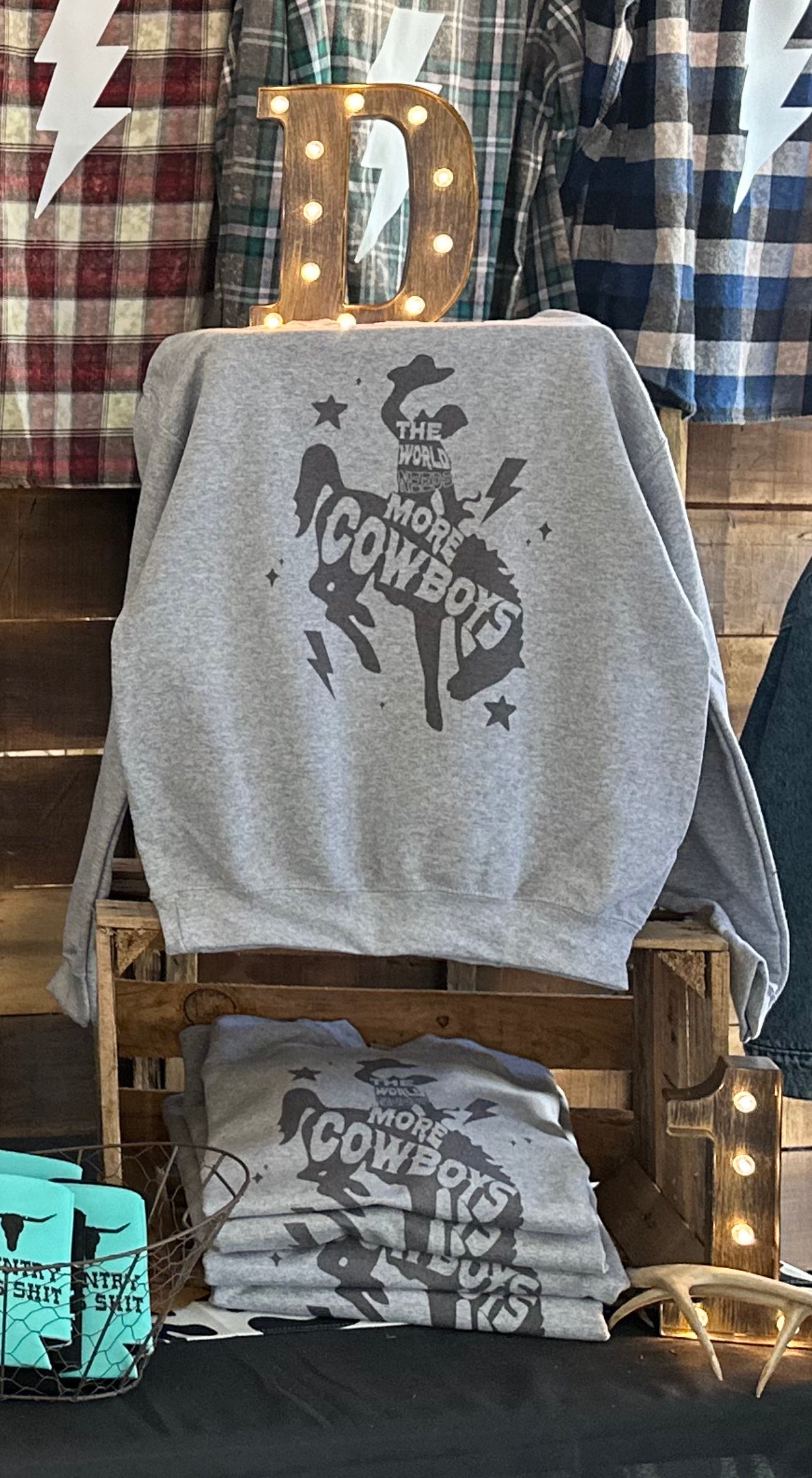 The World Needs More Cowboys Crewneck