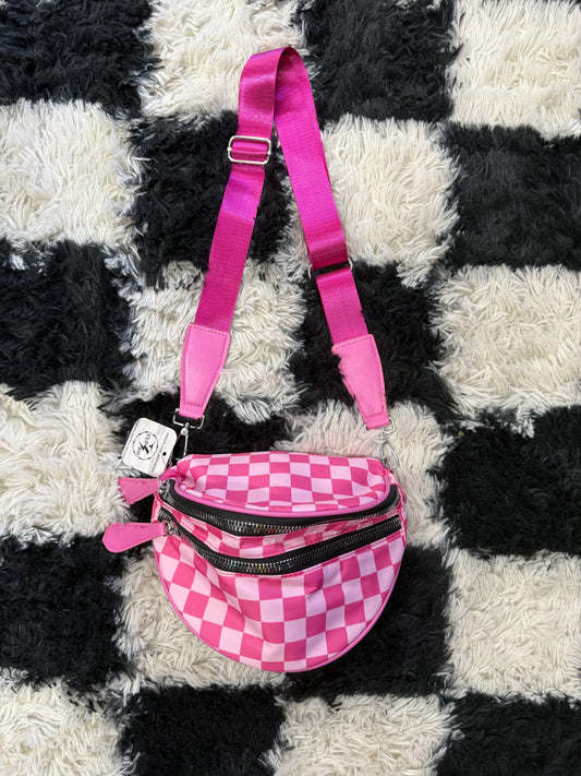 Mini Pink Checkz Bum Bag