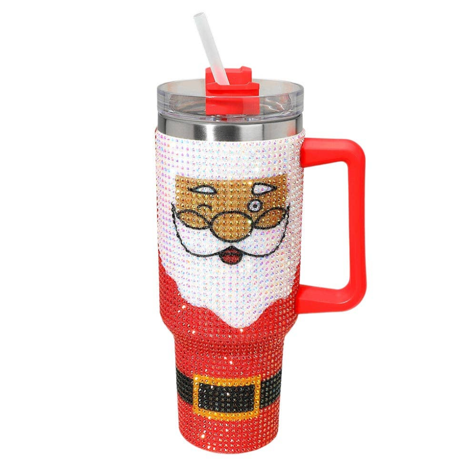 Rhinestone Santa Tumbler