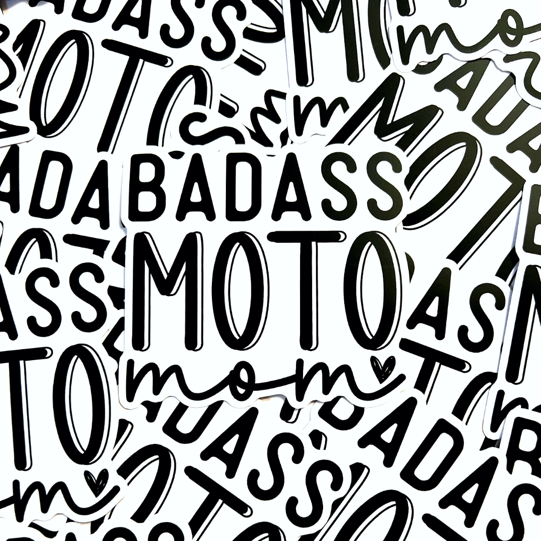 Badass Moto Mom Sticker