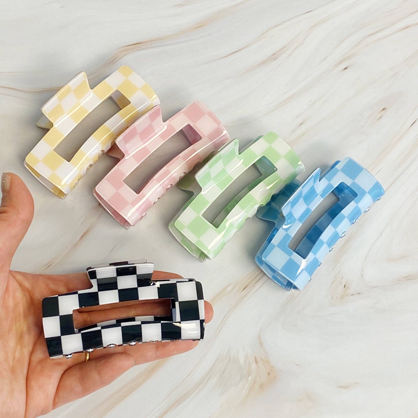 Checkerd Hair Clip