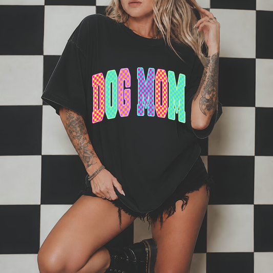 Neon Dog Mom Tee