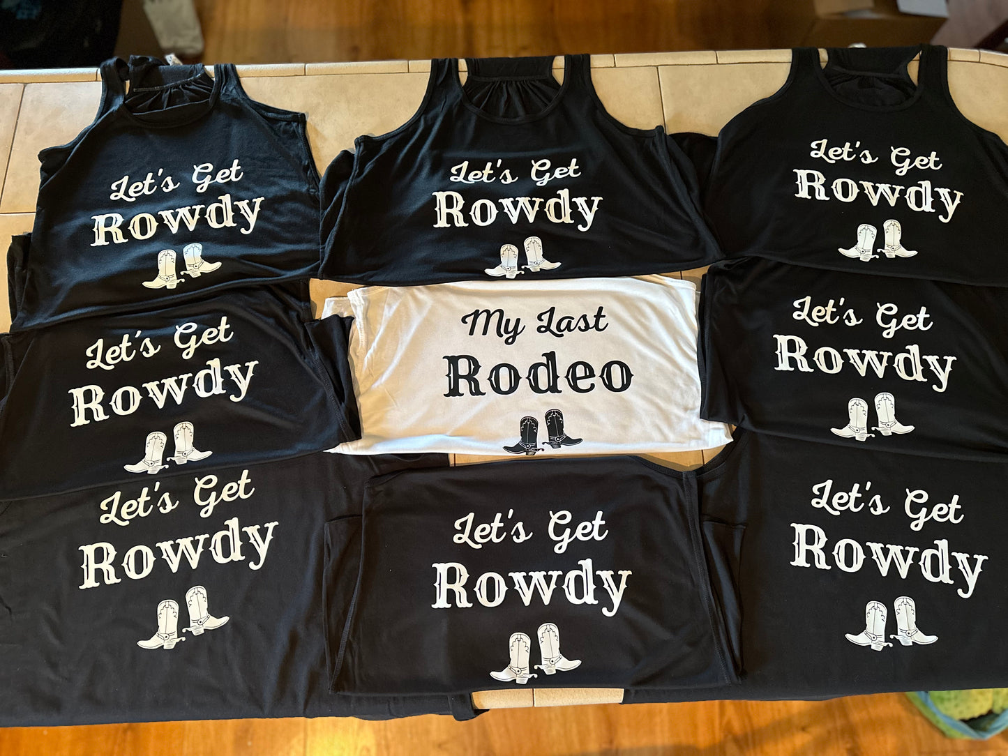 Last Rodeo & Get Rowdy Bach Tanks