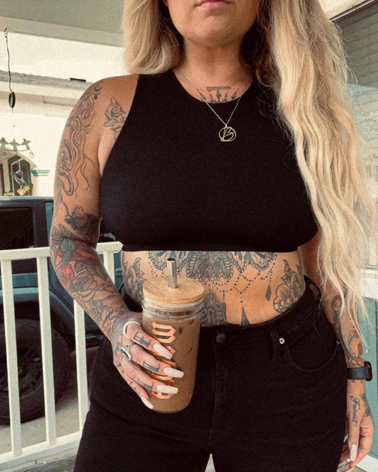 Punk Rock Mama Glass Tumbler