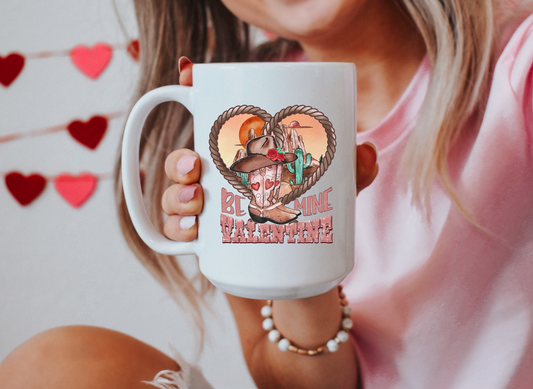 Be Mine Valentine Boots Mug