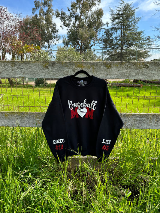 Baseball Mom Glitter Crewneck