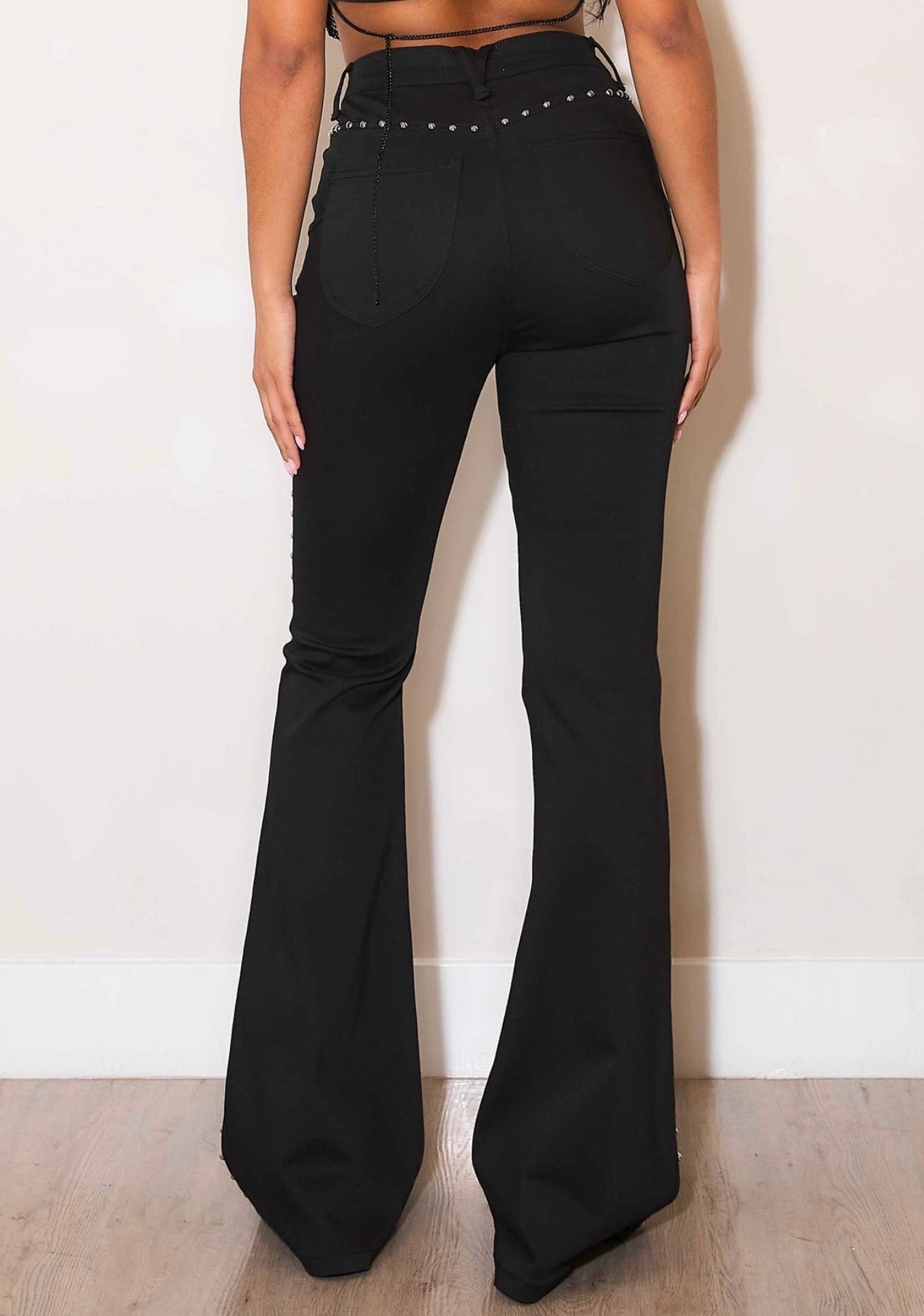 Black Stud Flares