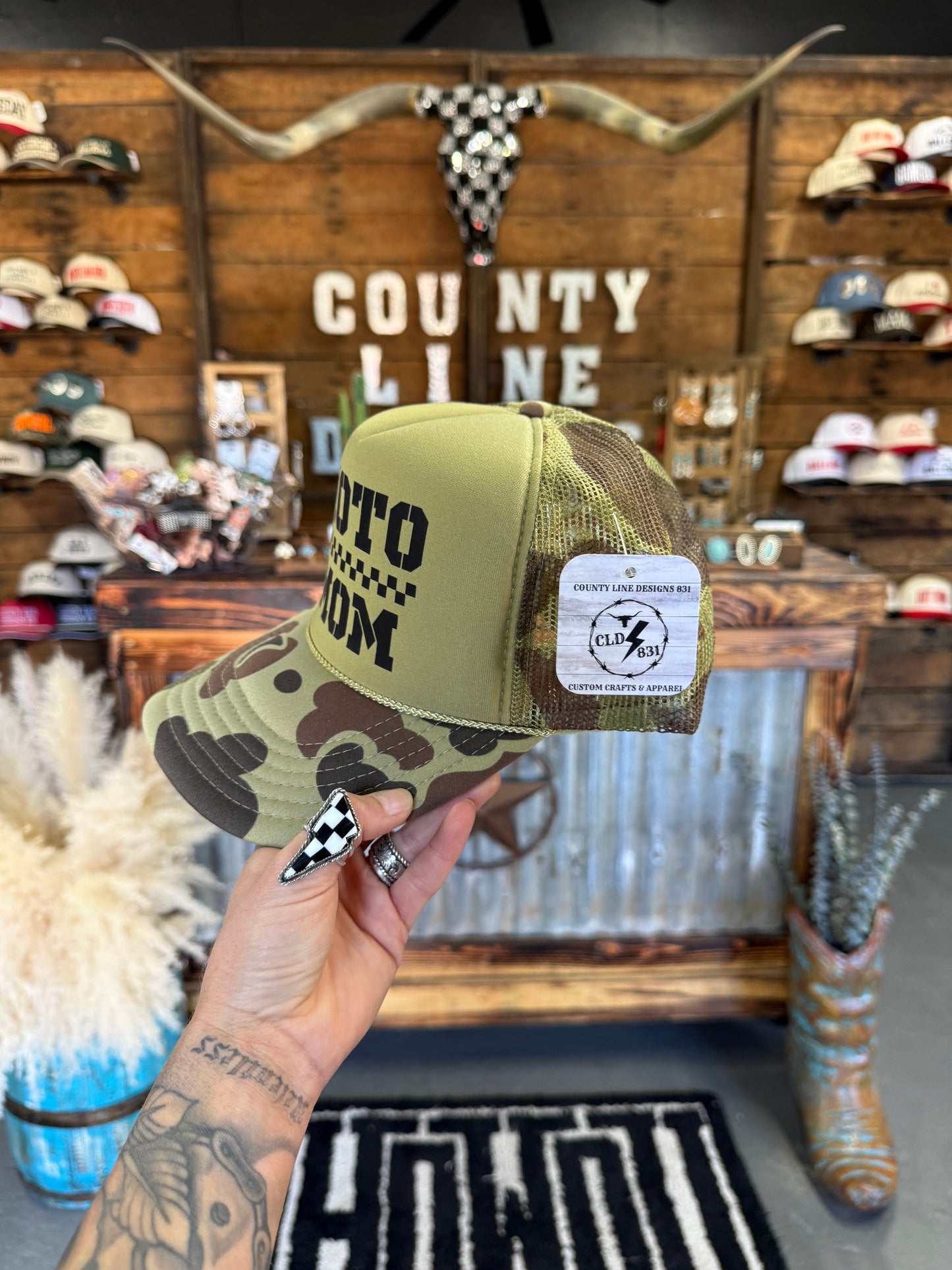 Camo Moto Mom Snapback