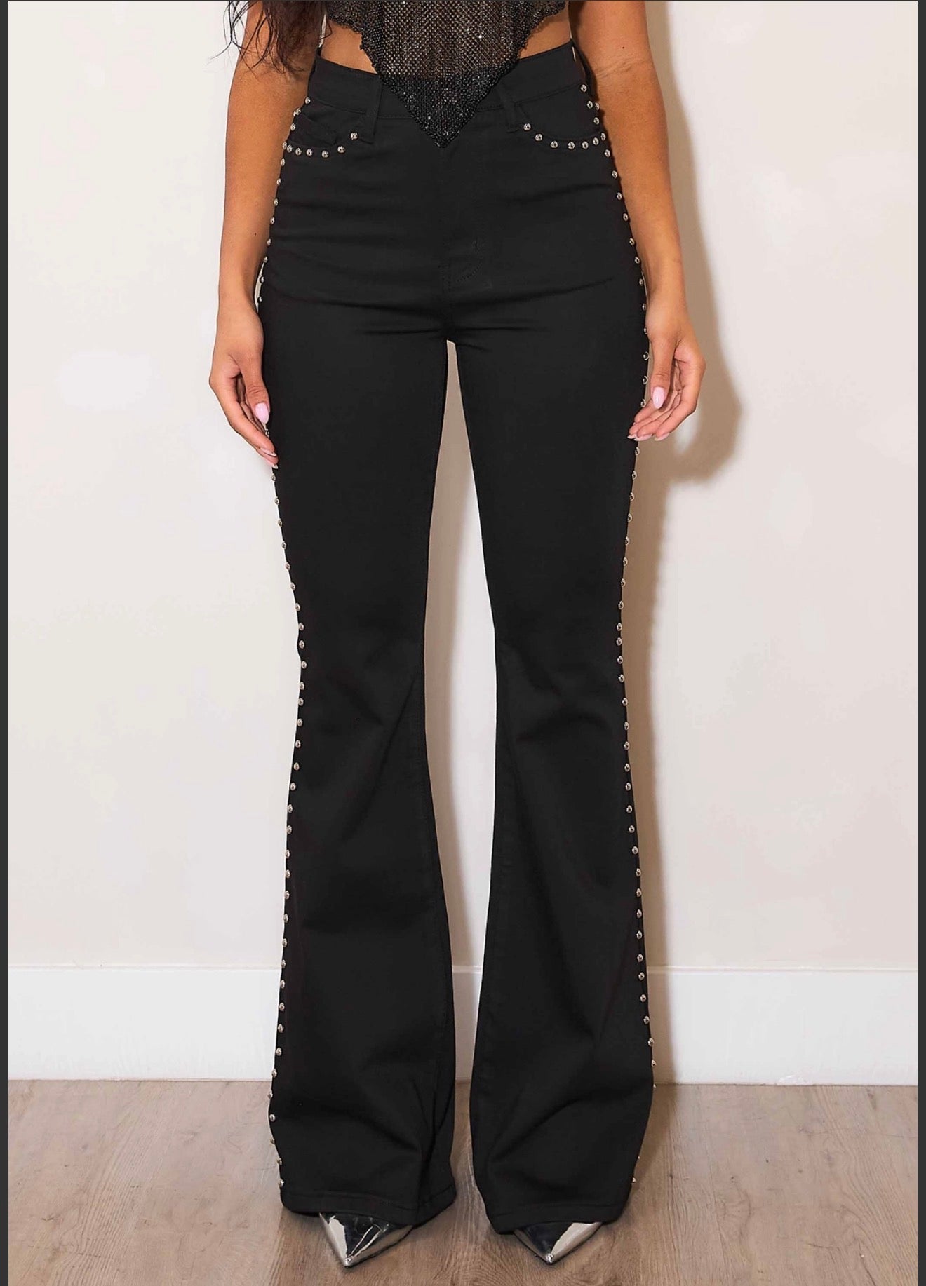 Black Stud Flares
