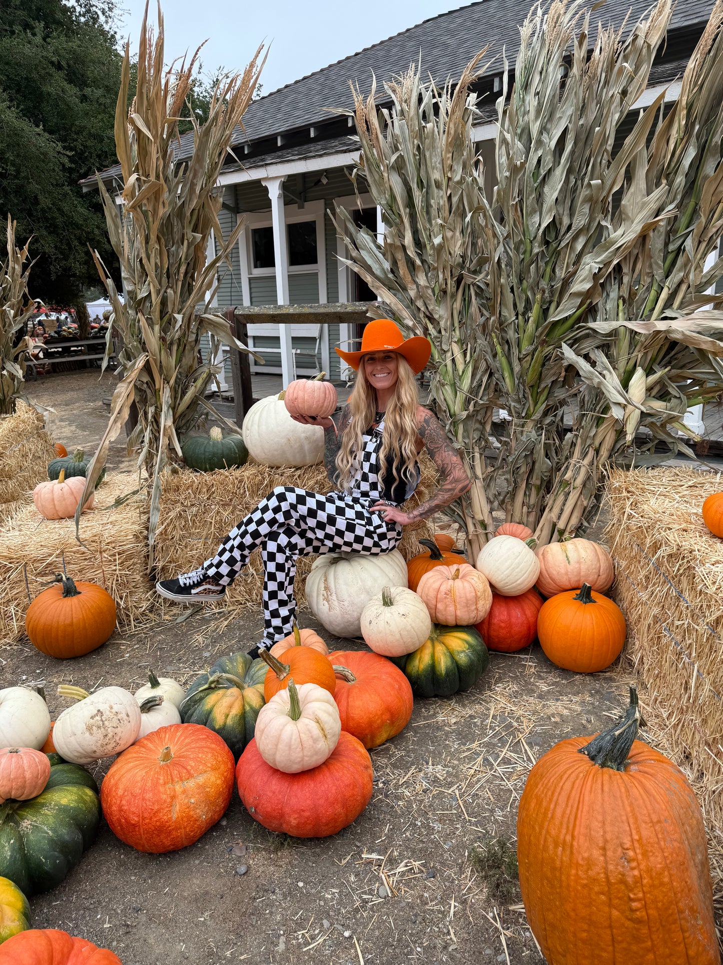 Checkered Overalls