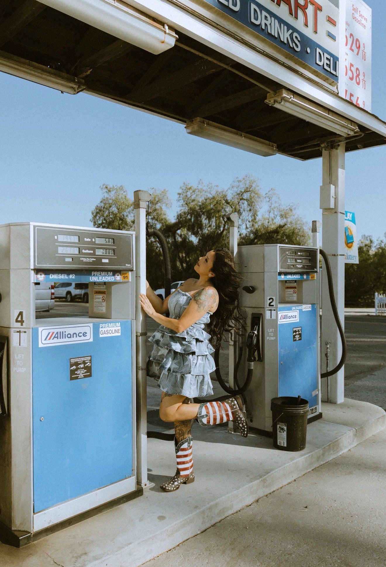 Denim Star Mini Dress