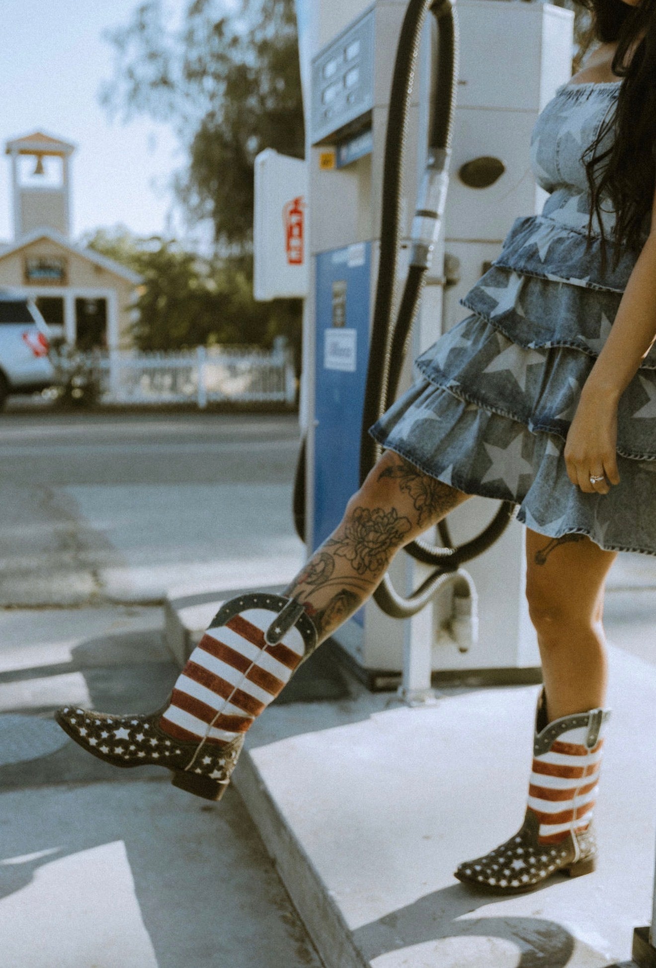 Denim Star Mini Dress