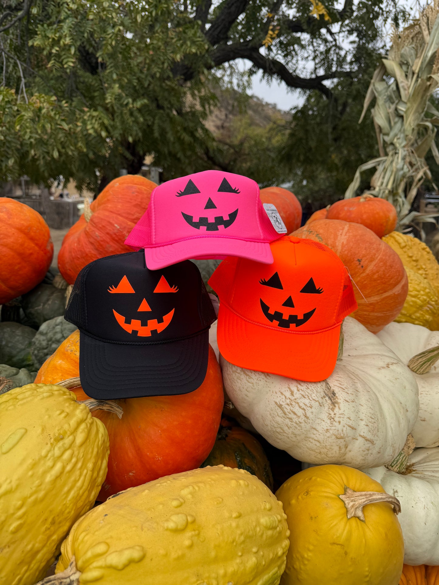 Black Pumpkin Face Snapback