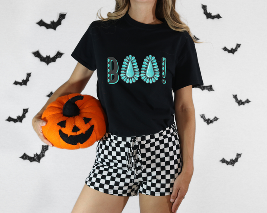 Turquoise Boo Tee