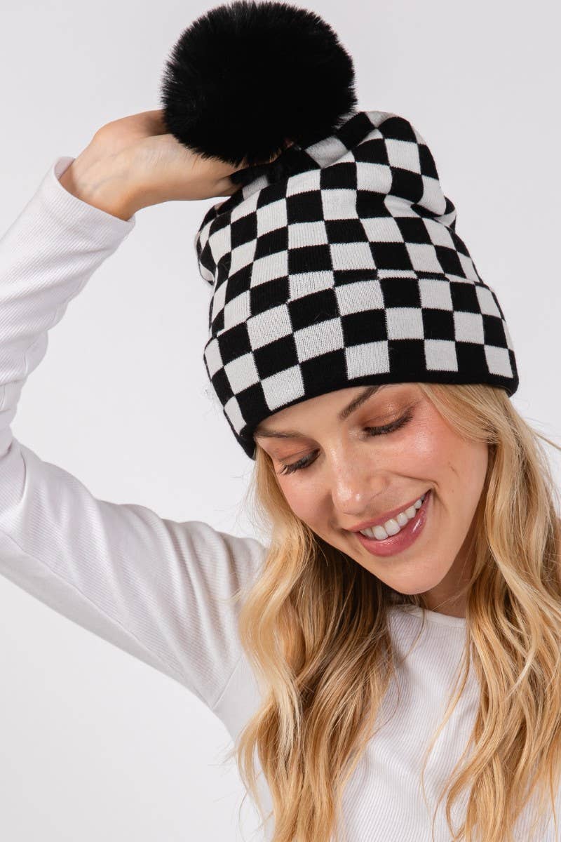 Checkered Beanie