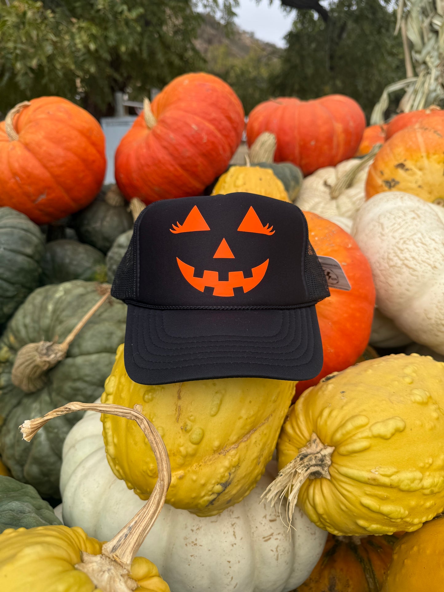 Black Pumpkin Face Snapback
