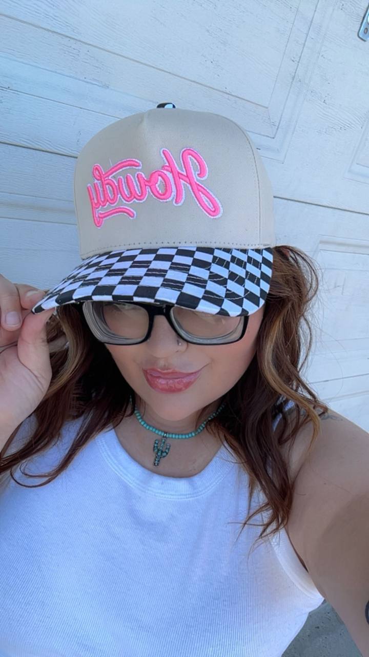 Checkered Howdy Snapback ***PRE-ORDER***