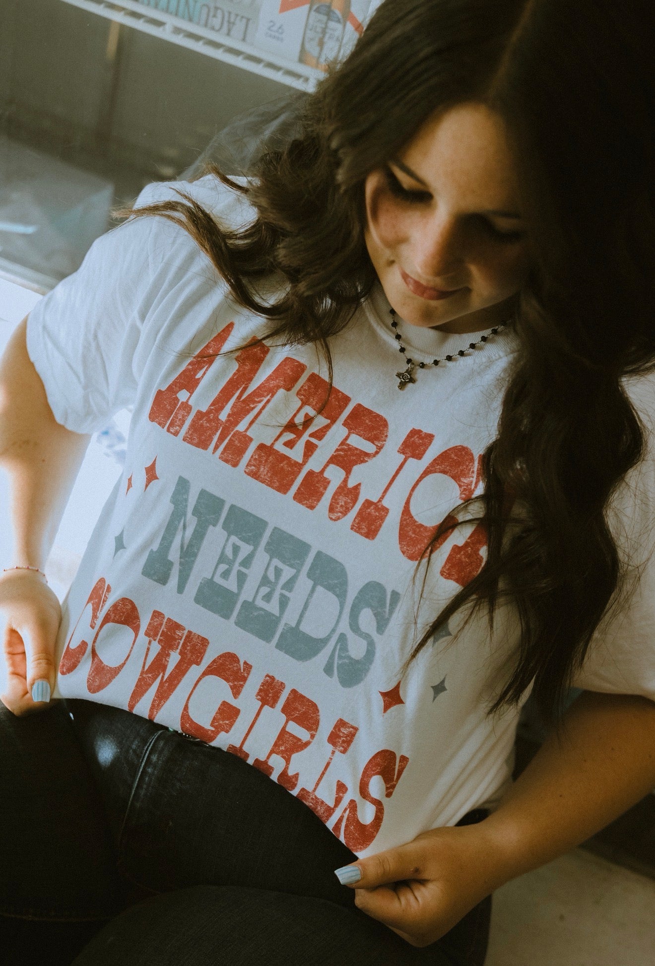 America Needs Cowgirls Tee