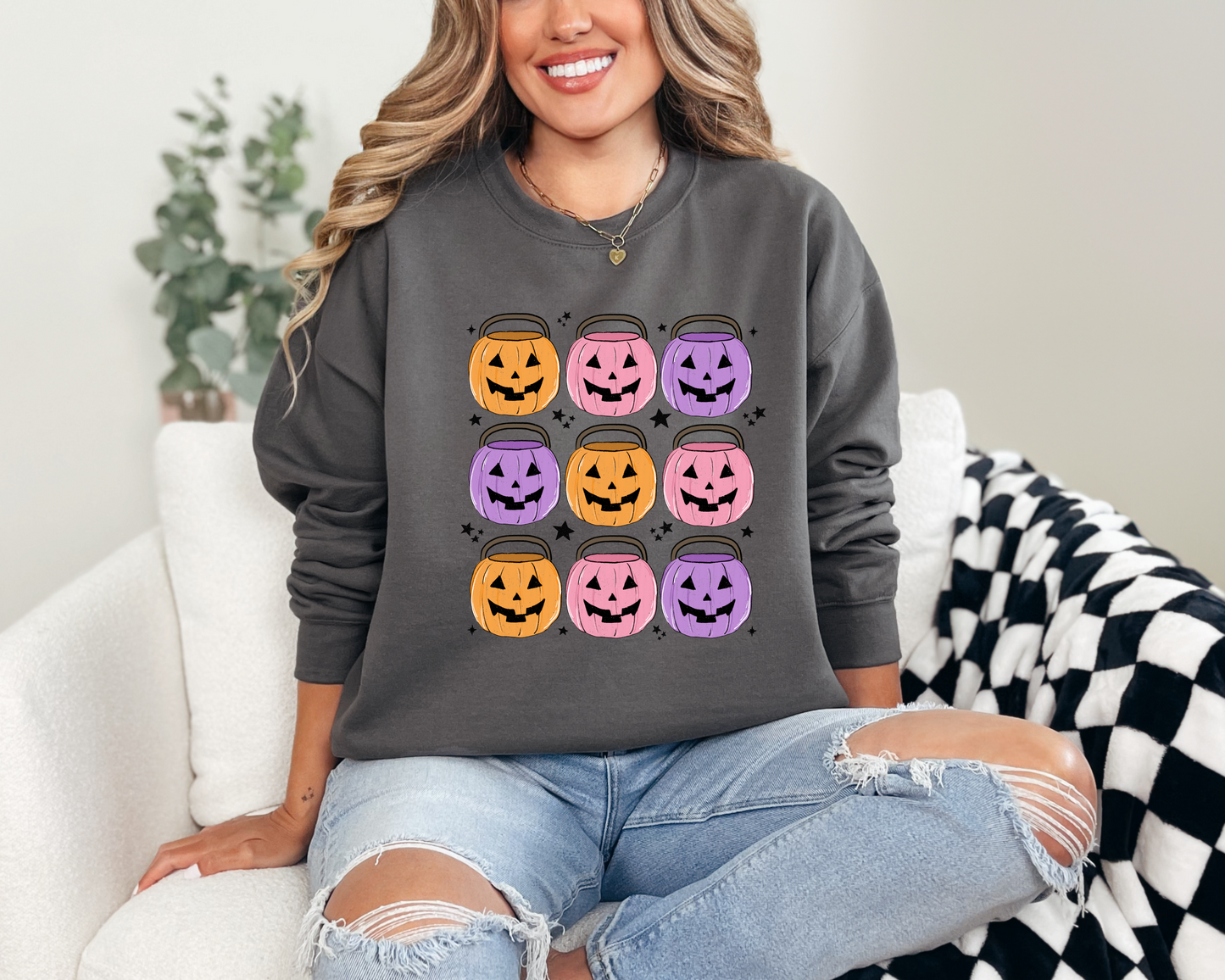 Pastel Pumpkins Crewneck