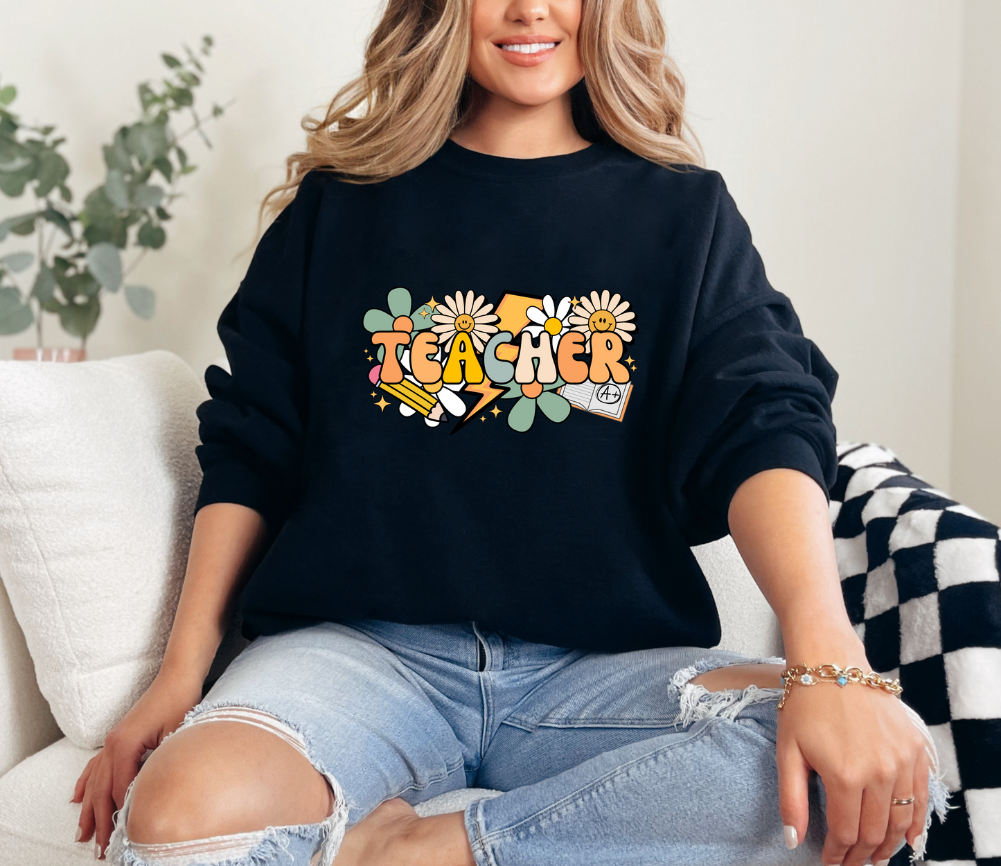 Groovy Teacher Crewneck