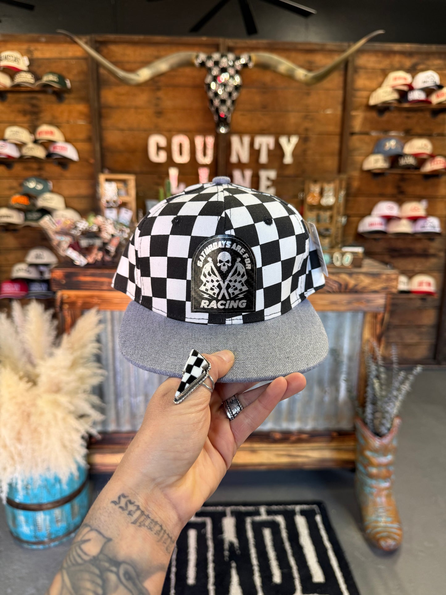 Saturdays Are For Racing Youth Snapback