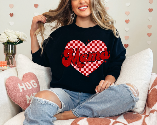 Checkered Mama Crewneck
