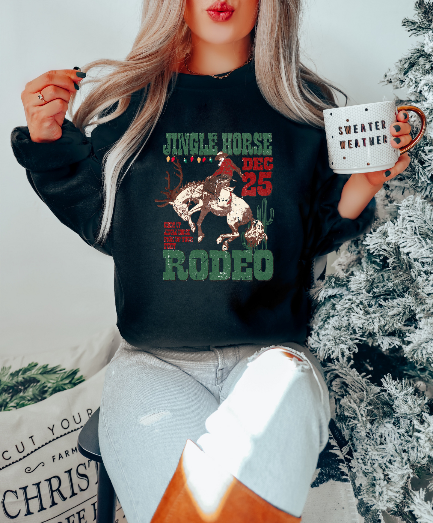 Christmas Rodeo Crewneck