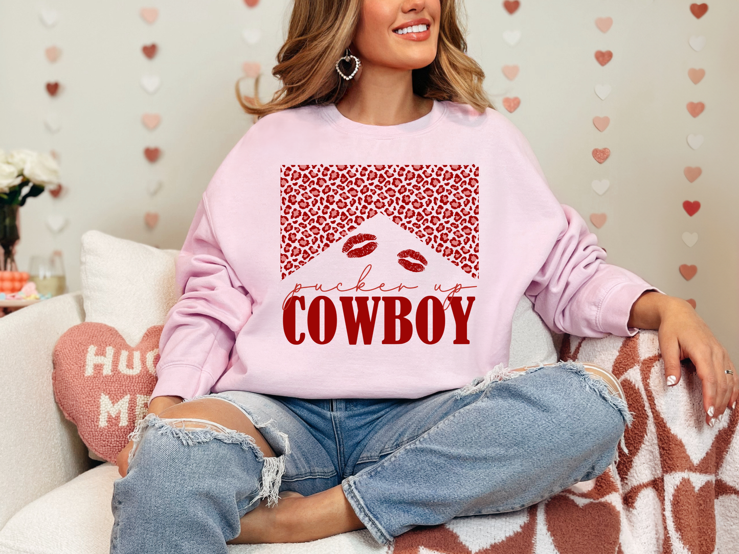 Pucker Up Cowboy Crewneck